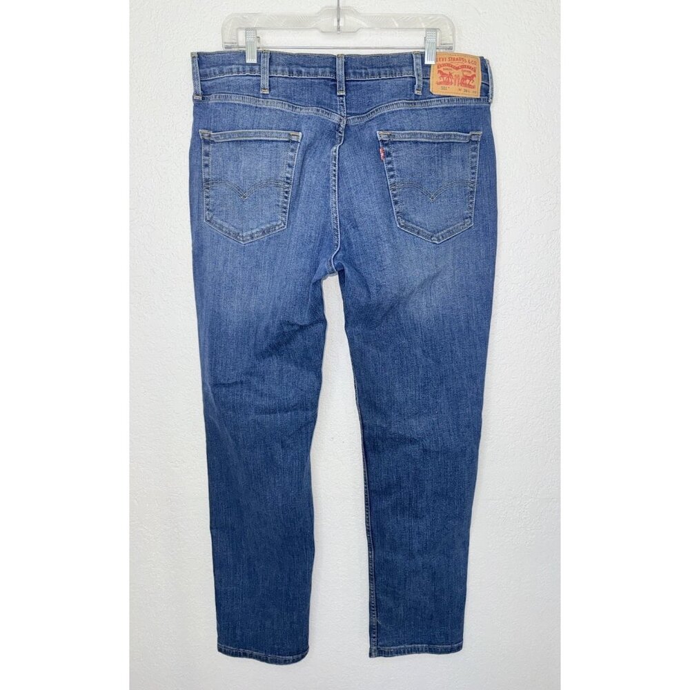 Levi's 511 Slim Straight Blue Denim Jeans Men Button Logo Pockets 38x32 G